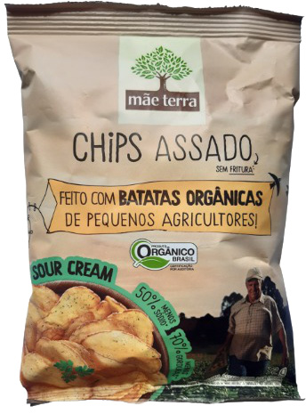 MÃE TERRA CHIPS ASSADO DE BATATA RÚSTICA ORGÂNICA SOUR CREAM MÃE TERRA CHIPS ASSADO DE BATATA RÚSTICA ORGÂNICA SOUR CREAM