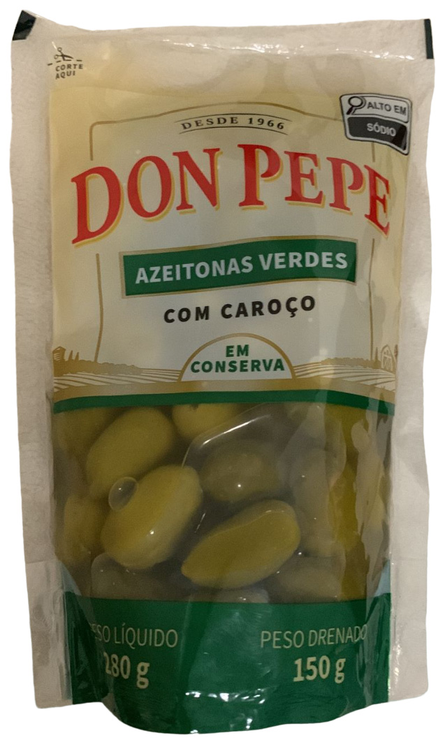 DON PEPE AZEITONAS VERDES COM CAROÇO EM CONSERVA DON PEPE AZEITONAS VERDES COM CAROÇO EM CONSERVA