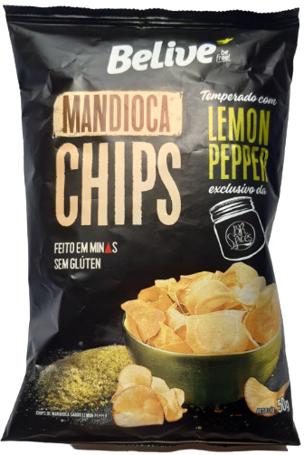 BELIVE MANDIOCA CHIPS TEMPERADO COM LEMON PEPPER BELIVE MANDIOCA CHIPS TEMPERADO COM LEMON PEPPER