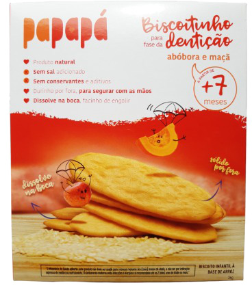 PAPAPÁ BISCOITINHO PARA DENTIÇÃO - ABÓBORA E MAÇA