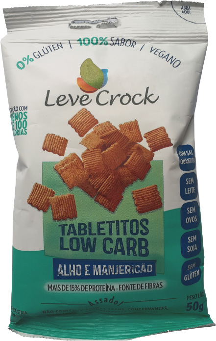 LEVE CROCK TABLETITOS LOW CARB ALHO E MANJERICÃO