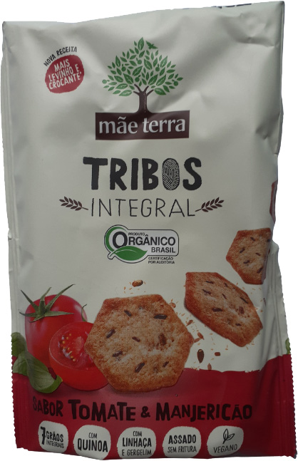 MÃE TERRA TRIBOS INTEGRAL SABOR TOMATE E MANJERICÃO